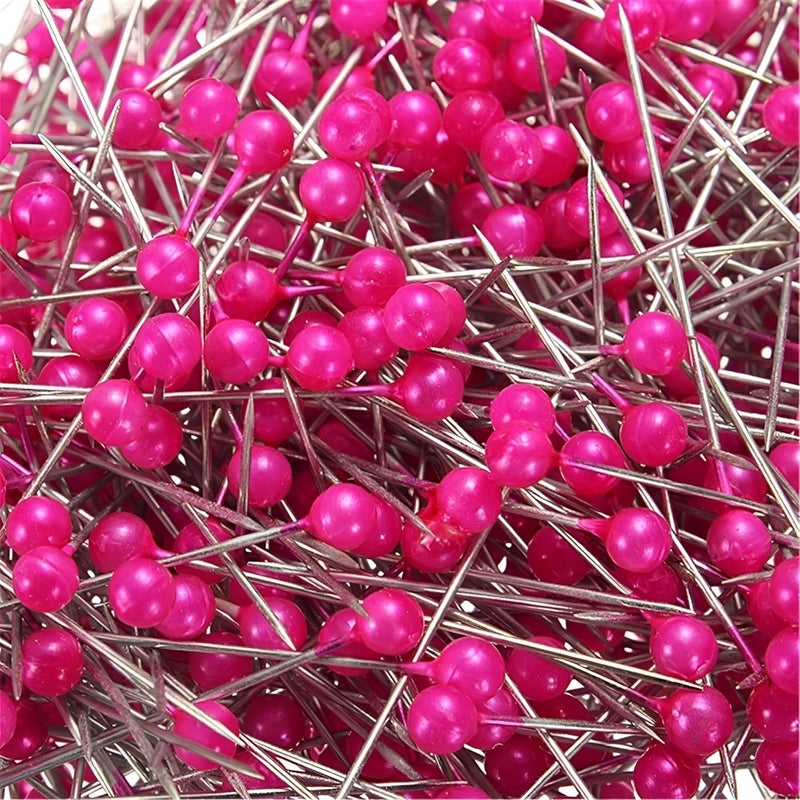 Wetco 800 Pcs Straight Pins, 1.5 in Round Pearl Heads, Pearlized Pins, Rose Pink - Image 4