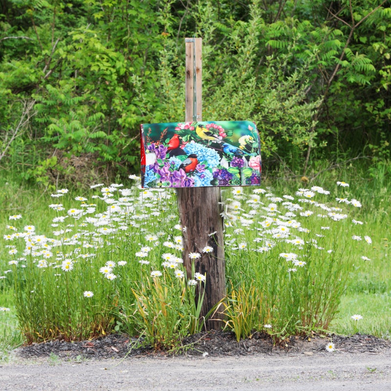 Decorative Mailbox Cover Flower Birds Pattern Mailbox Protective Cover Garden Letter Box Cover for DIY - Image 4