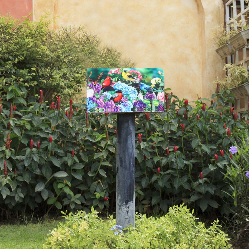 Decorative Mailbox Cover Flower Birds Pattern Mailbox Protective Cover Garden Letter Box Cover for DIY - Image 3