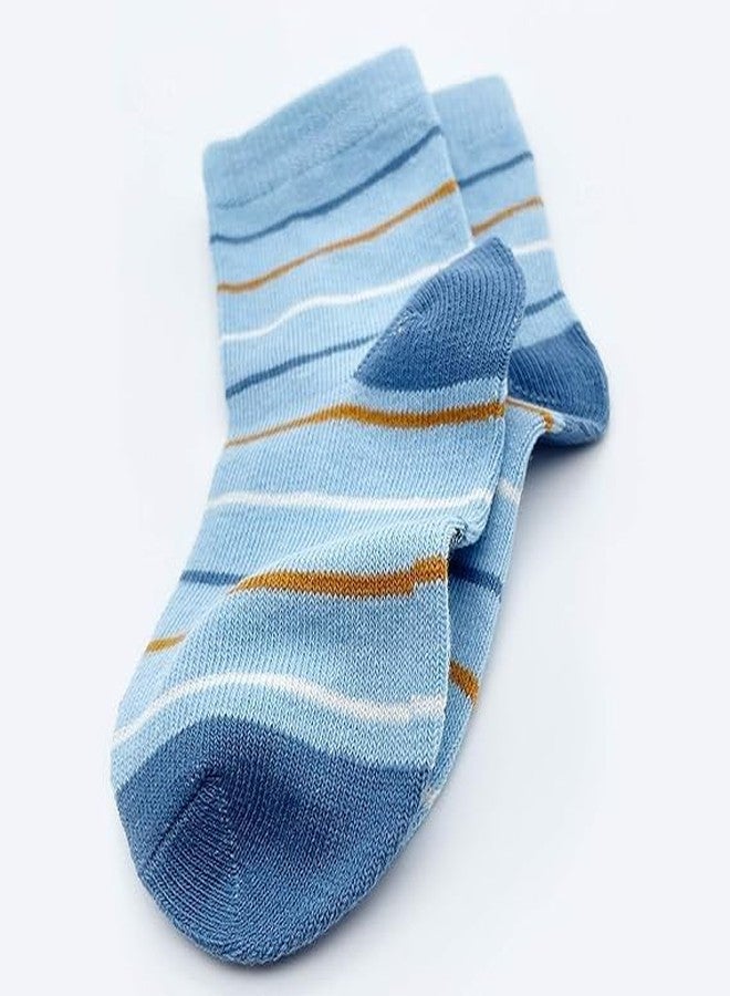 Khwaish Store Cotton Crew Socks for Boys - Multi-Printed Seamless Colorful Athletic Quarter Socks for Boys. 5 Pair (Multicolor, 4 Year) - Image 4