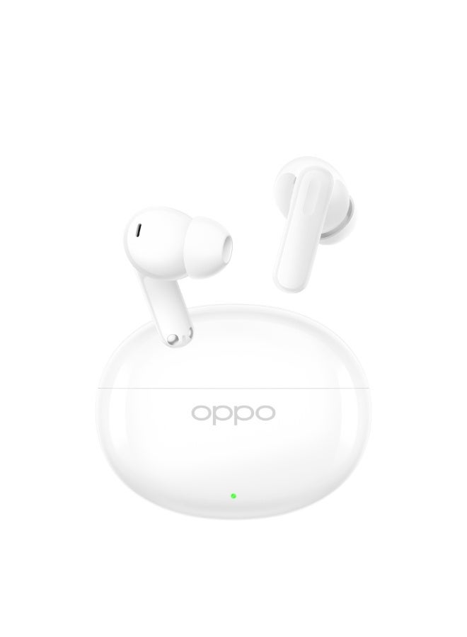 OPPO Enco Air5 True Wireless Bluetooth Earbuds, IP55 Water & Dust Resistant, 54H Battery Life, Bluetooth 6.1, Dual Device Connection, USB-C Charging - Glossy White - Image 3