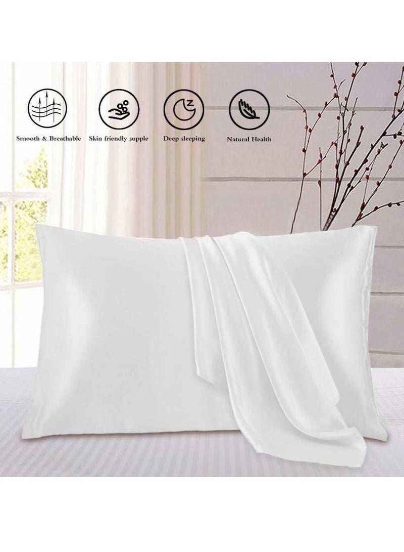 Soft Silky Satin Pillow Case Grey  - Image 4