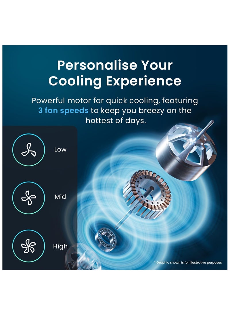 Pro Breeze - Oscillating 30 Inch Tower Fan With Ultra Powerful 60W Motor Remote Control 7.5 Hour Timer And 3 Cooling Fan Modes For Home And Office 30" Tower Fan White - Image 1