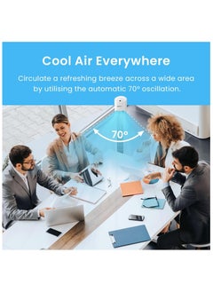 Pro Breeze Oscillating 30 Inch Tower Fan With Ultra Powerful 60W Motor Remote Control 7.5 Hour Timer And 3 Cooling Fan Modes For Home And Office 30" Tower Fan White  - Image 4