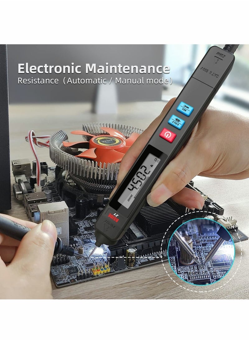 Y&D - Digital Multimeter Pen, 3-Results Display Portable Smart Auto Range Voltmeter Resistance Continuity Frequency V-Alert Live Check AC/DC Voltage Tester with Flashlight - Image 1