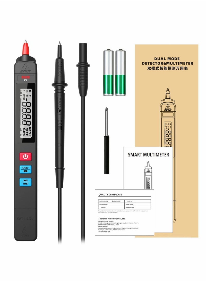 Y&D - Digital Multimeter Pen, 3-Results Display Portable Smart Auto Range Voltmeter Resistance Continuity Frequency V-Alert Live Check AC/DC Voltage Tester with Flashlight - Image 1