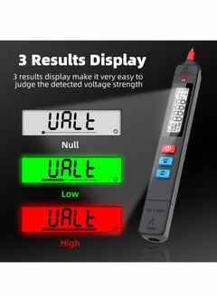 Y&D Digital Multimeter Pen, 3-Results Display Portable Smart Auto Range Voltmeter Resistance Continuity Frequency V-Alert Live Check AC/DC Voltage Tester with Flashlight  - Image 3