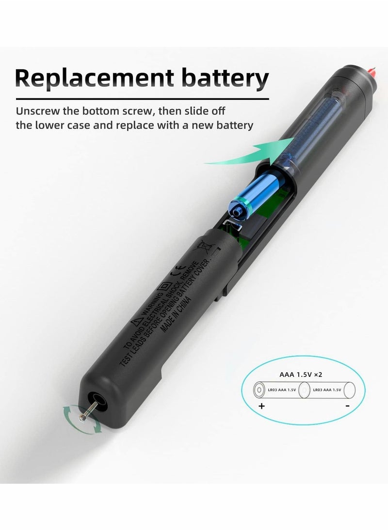 Y&D - Digital Multimeter Pen, 3-Results Display Portable Smart Auto Range Voltmeter Resistance Continuity Frequency V-Alert Live Check AC/DC Voltage Tester with Flashlight - Image 1