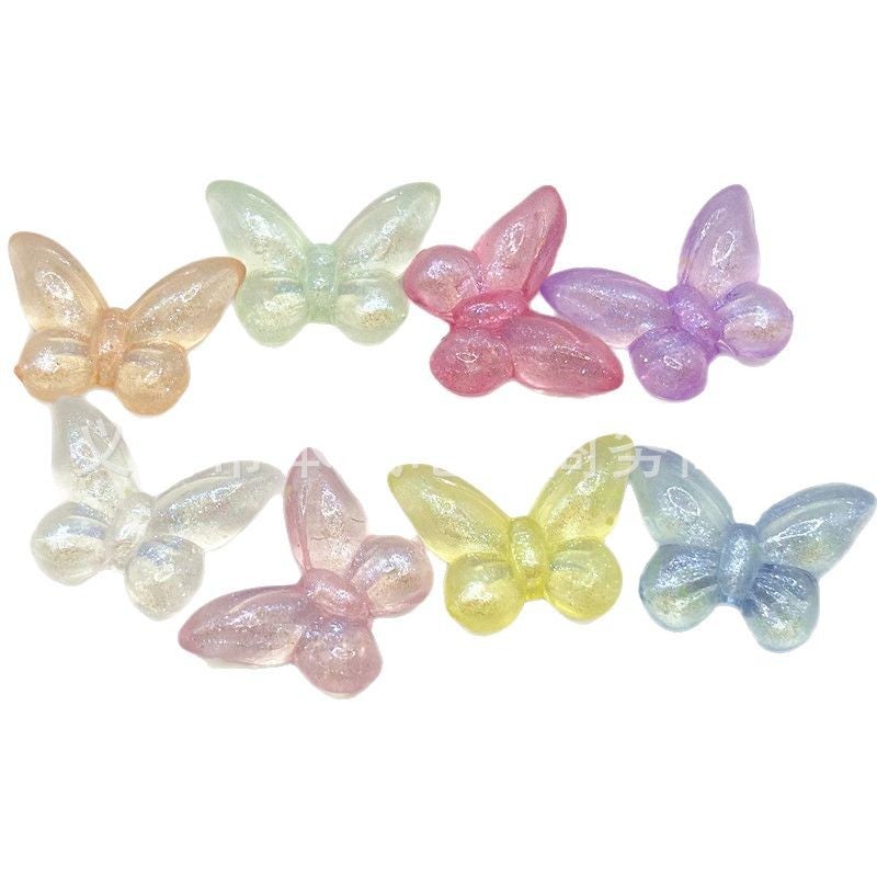 Acrylic Fine Flash Mermaid Ji Luminous Vertical Hole Butterfly Diy Jewelry Mobile Phone Chain Car Hanging And Other Hand-Woven Accessories - Image 2