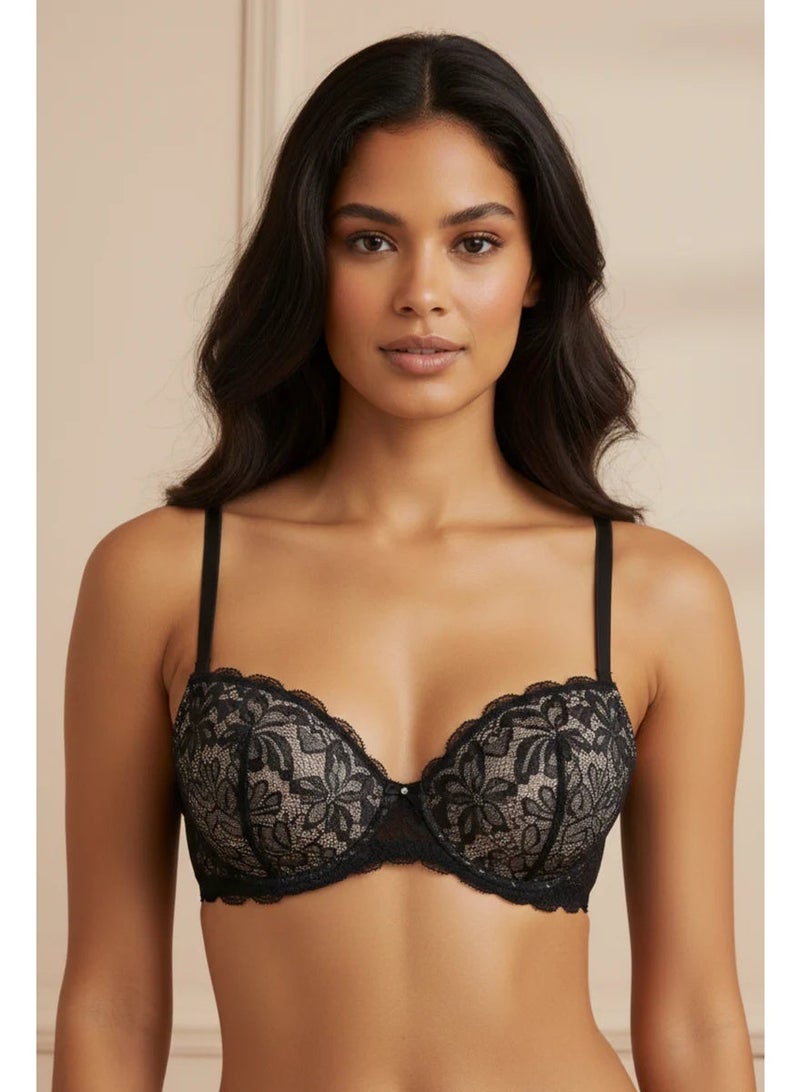 Carina Contrast Lace Wired Bra - Image 1