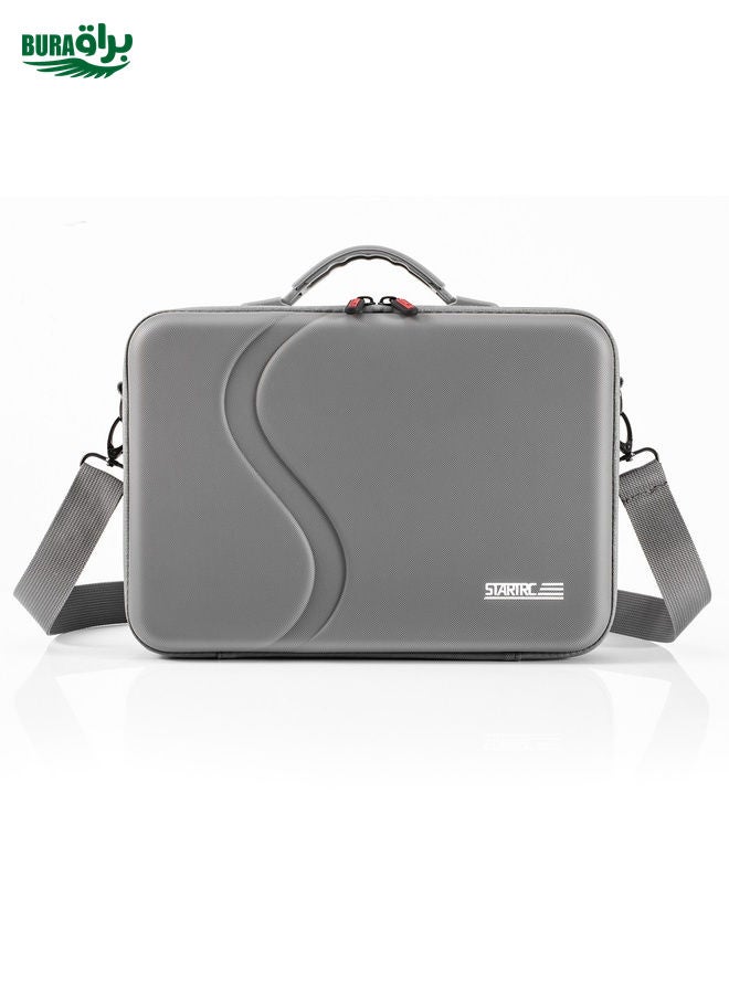 BURAQ For DJI Osmo Action 5 Pro STARTRC Portable Handbag Shoulder PU Storage Bag (Dark Gray)  - Image 2