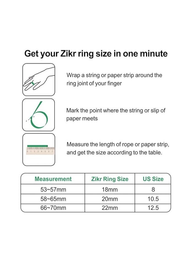 iQIBLA Smart Tasbih Zikr Aluminium Ring 20mm Graphite - Image 3