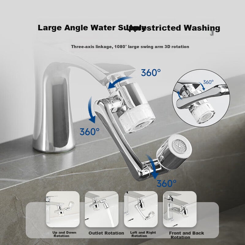 SUPOR Faucet Aerator, 1080 Filter Extender, Kitchen Sink Universal Rotating Splash-Proof Device, Mechanical Arm S - Image 1
