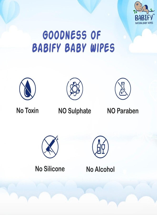 Babify Premium Baby Wipes with Flip-Top Lid | Aloe Vera & Paraben-Free | Pack of 3 (216 Wipes, 72 Wipes per Pack) - Image 3