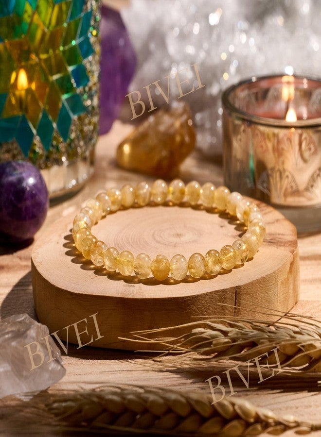 Bivei Citrine - Wealth & Success - 6mm Beaded Bracelets for Women Handmade Semi Precious Natural Stone Stretch Elastic Jewelry Yoga Protection Gifts - Image 4