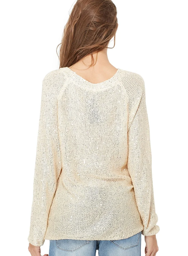 Ginger Lace Front Knitted Top