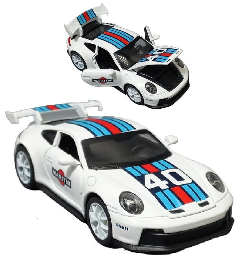 DEOXY 1:32 Scale Metal Martini Alloy Scale Model Car Toy - Simulation Collection Model Toy Car (Martini White) - Image 3