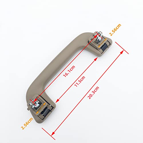 Krobelus Auto Roof Pull Handle Grab Rail Grey with Hook LH=RH Universal for Toyota for Corolla for Rav4 Yaris Vios OEM:74610-52020 (Front Handrail Without Hook(Beige) 1Pcs) - Image 4