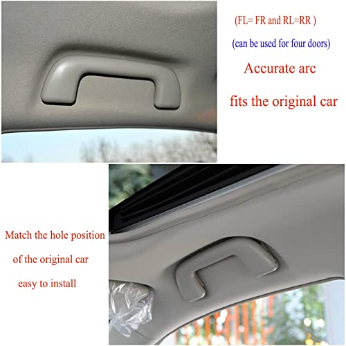Krobelus Auto Roof Pull Handle Grab Rail Grey with Hook LH=RH Universal for Toyota for Corolla for Rav4 Yaris Vios OEM:74610-52020 (Front Handrail Without Hook(Beige) 1Pcs) - Image 5