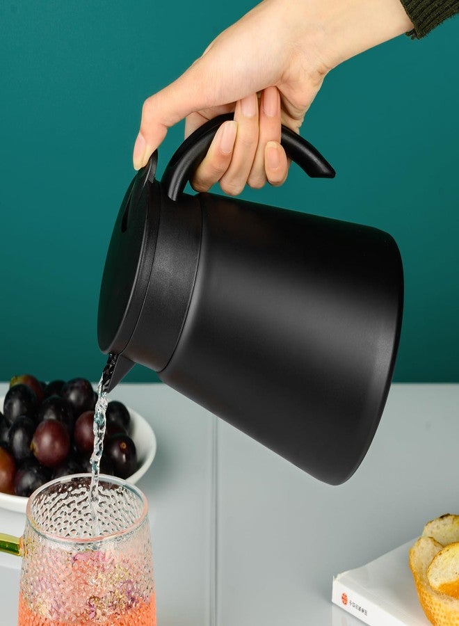 PARACITY إبريق قهوة حراري من باراسيتي سعة 27 أونصة، ترمس قهوة معزول بتفريغ الهواء من الفولاذ المقاوم للصدأ، أباريق قهوة لحفظ القهوة والشاي ساخنين (أسود) - Image 4