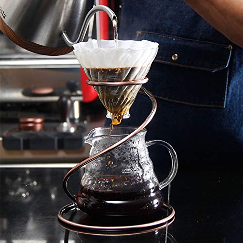 TINTON LIFE Reusable Metal Pour Over Coffee Dripper Stand Circinate Shaped,Bronze - Image 5