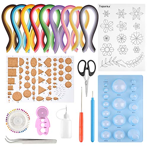 TUPARKA 19 Pcs Paper Quilling Kits 45 Colors 900 Strips Quilling Art Paper DIY Craft - Image 1