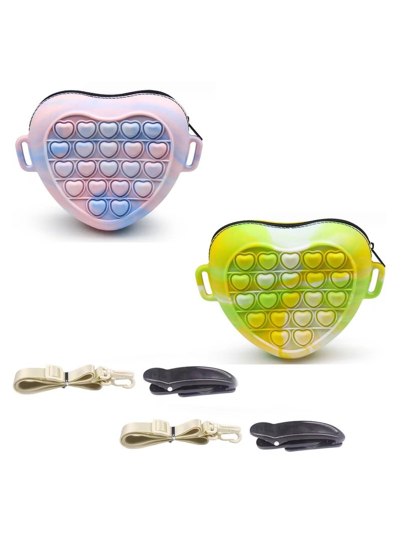 Excefore Silicone Dog Treat Pouch, 2 PCS Dog Training Treat Pouch for Leash, Small Dog Training Bag with Waist Belt and Waist Clip, Pet Walking Bag for Dog Training or Walking, Zipper Design, Easy to Clean - Image 1