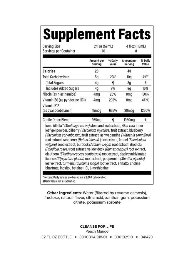 أيساجينيكس Isagenix Cleanse for Life - نظام إزالة السموم المدعم بالفيتامينات والمعادن - يدعم عملية الأيض الصحية مع مكمل مضاد للأكسدة - مشروب منظف خالٍ من الغلوتين والصويا - خوخ ومانجو، 32 أونصة - Image 2