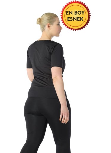TECHNO 8Q Women's Black Thermal SuitWomen's Black Thermal Suit Exercise Tracksuit  - Image 3