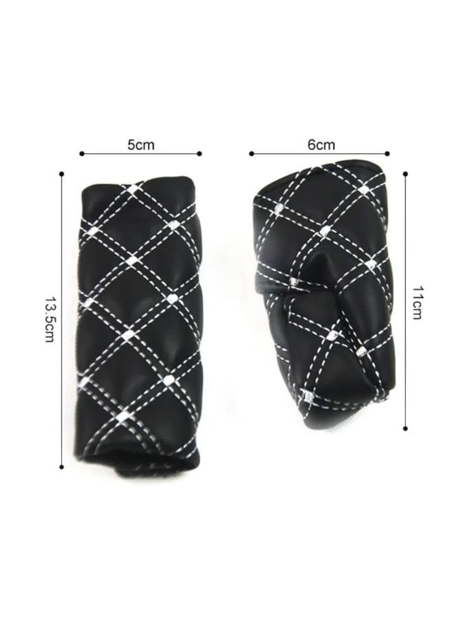 EasyLife Set of Car Handbrake Gear Shift Lever Cover Most Protective Covers Hand Break Protection Accessories Car Interior Decoration - Image 2
