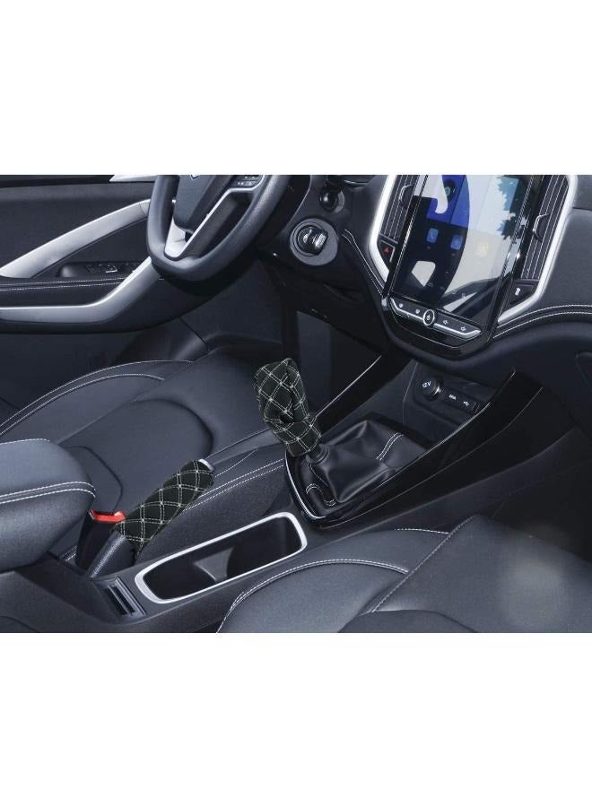 EasyLife Set of Car Handbrake Gear Shift Lever Cover Most Protective Covers Hand Break Protection Accessories Car Interior Decoration - Image 3