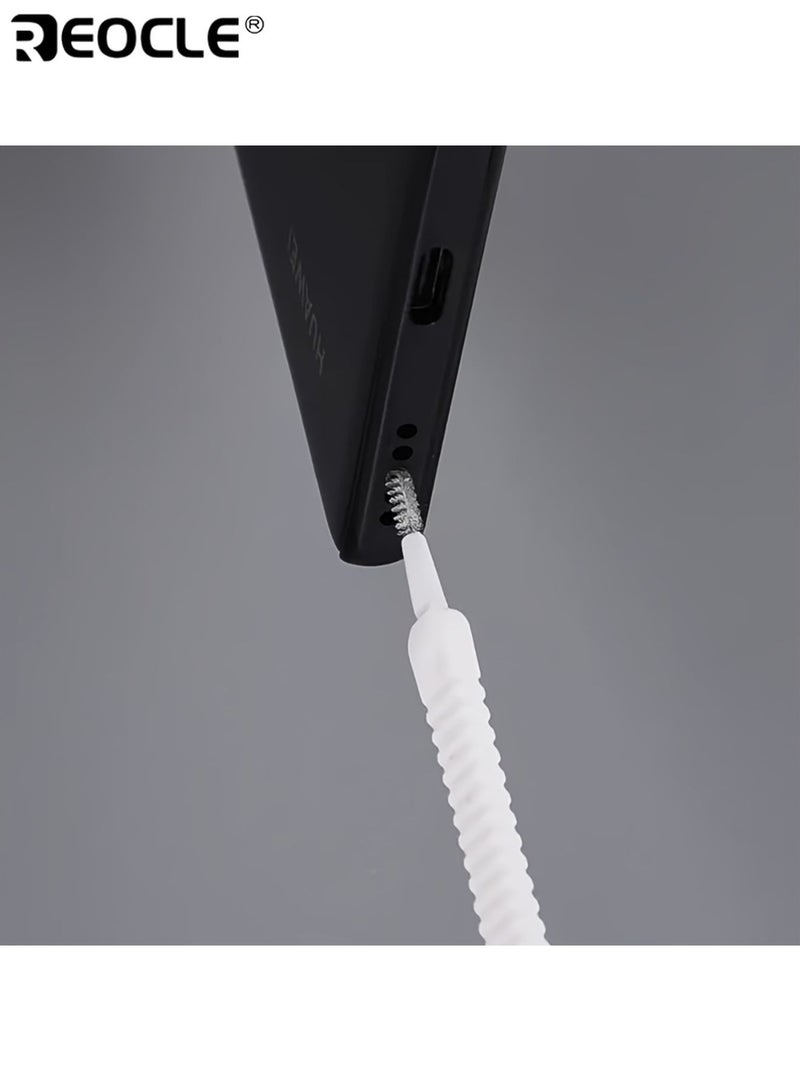 REOCLE 14pcs USB-C Dust Plug Set with Key Board Cleaning Brush Dust Port Cover for Iphone 15 16 Durable Nylon Brush Cleaner Perfect Compatibility Suitable for Mobile Phones and Computers - Image 4