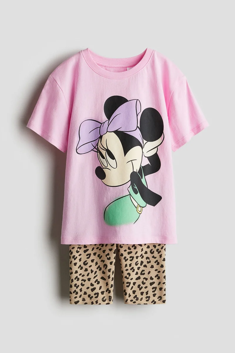 اتش اند ام طقم مطبوع من قطعتين