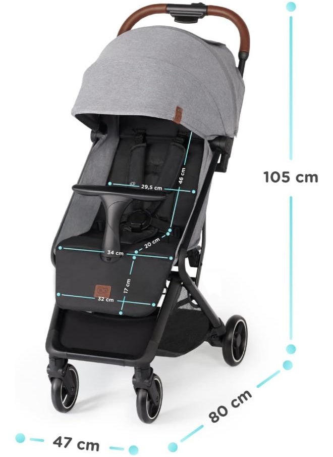 Kinderkraft - Kinderkraft Nubi Pushchair Bird Stroller, Lightweight, Compact, One - Click Fold, With Cup Holder And Five - Point Safety Harness - Image 1