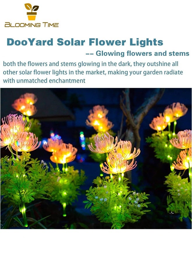 BLOOMING TIME Two Solar Bana Lights, Lawn Lights, Outdoor Led Simulation Flower Ground Plug-In Lights, Outdoor Led Garden Atmosphere Decorative Lights, Pink - Image 5