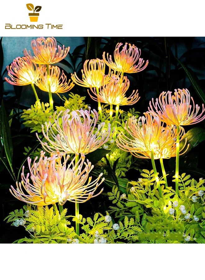 BLOOMING TIME Two Solar Bana Lights, Lawn Lights, Outdoor Led Simulation Flower Ground Plug-In Lights, Outdoor Led Garden Atmosphere Decorative Lights, Pink - Image 2