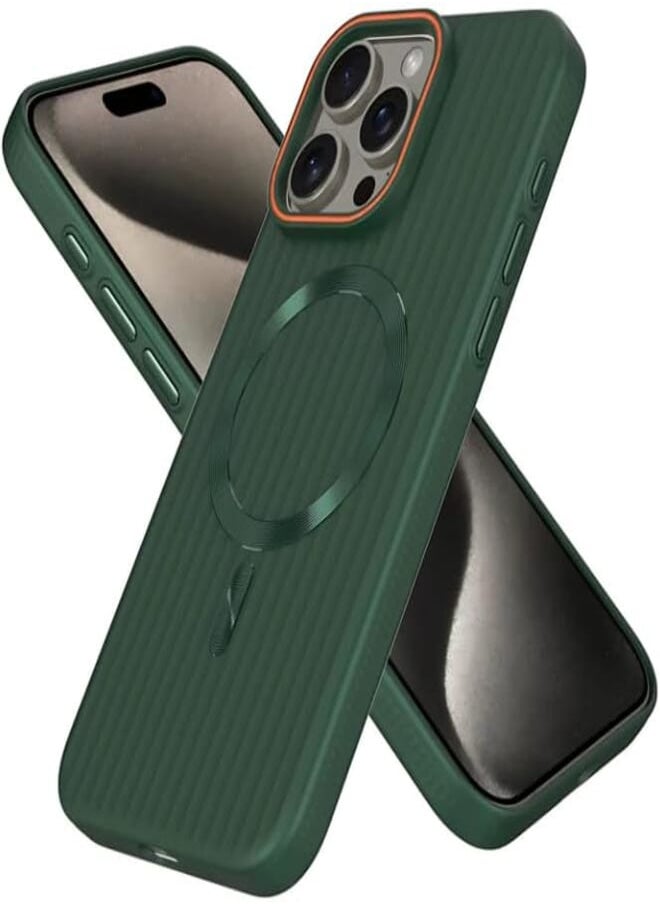 Generic Luxury Wave Design Case – iPhone 14 Pro Max – Stylish, Shockproof, & Mag-Safe Compatible (Green) 