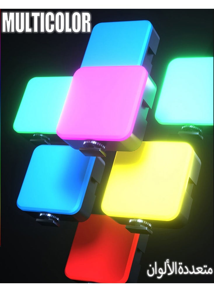 SOGAR SHAMO أضواء RGB Selfie Lights - مصباح فيديو قابل لإعادة الشحن مع أوضاع متعددة للهاتف والكاميرا والكمبيوتر المحمول وجهاز iPad - مثالي لمؤتمرات الفيديو والبث المباشر والتسجيل في الهواء الطلق - Image 2