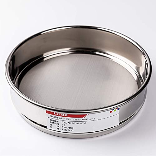 Adamas-Beta φ20×4.5cm 325 Mesh 304 Stainless Lab Sieves Economy Test Sieve 304 Stainless Steel Wire Cloth（0.043mm） - Image 1