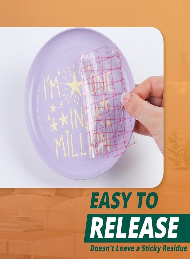 HTVRONT Transfer Tape for Vinyl -12" x 16 FT w/Red Alignment Grid Transfer Paper, Medium Tack Vinyl Transfer Tape for Signs Stickers Decals Walls Doors & Windows - Image 5