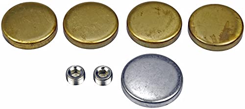 Dorman 567-017 Amc Brass Expansion Plug Kit, 5 Expansion Plugs, 2 Pipe Plugs Compatible with Select American Motors/International/Jeep Models - Image 1