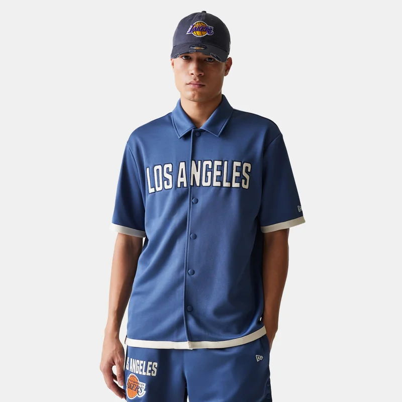 NEW ERA Men's NBA Los Angeles Lakers Snap-Button Shirt