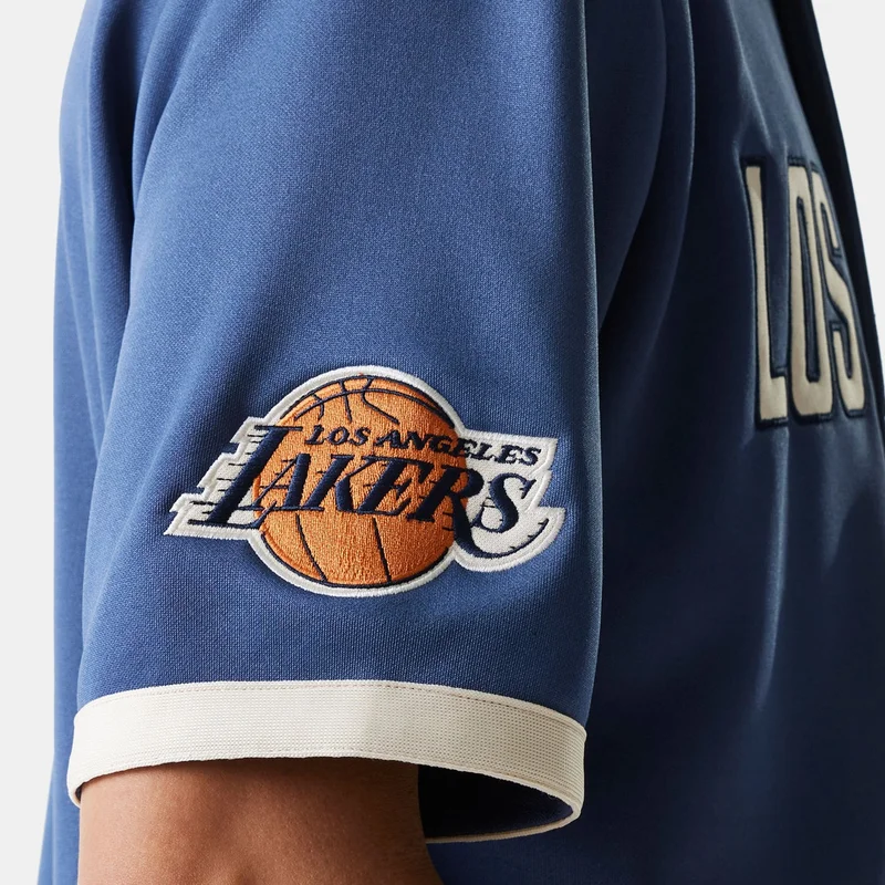 NEW ERA Blue Men's NBA Los Angeles Lakers Snap-Button Shirt for Men | Best Price UAE