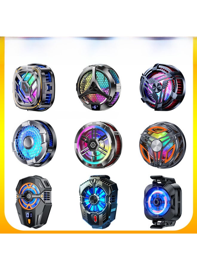 Explosions Mobile Phone Radiator Back Clip Magnetic Flat Semiconductor Icing Mobile Phone Cooling Refrigeration Cooler-Product Color:【tl05】standard Icing Model