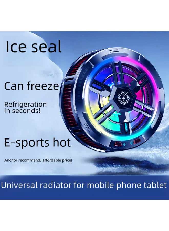Explosions Mobile Phone Radiator Back Clip Magnetic Flat Semiconductor Icing Mobile Phone Cooling Refrigeration Cooler-Product Color:【tl05】standard Icing Model