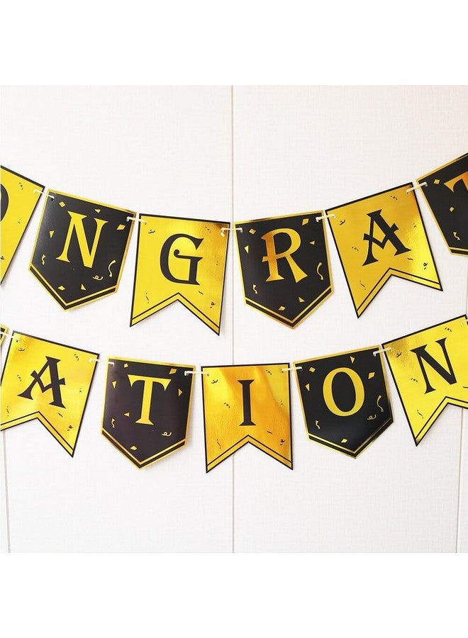 Atpata Funky Atpata Funky Congratulations Letter Banners Swallowtail On Card Stock (Golden Alphabets) for Life Events Like Graduation, Achievements, Etc.  - Image 2