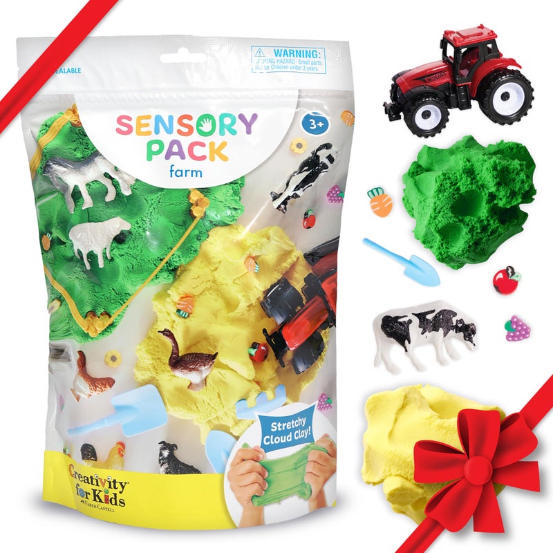 Creativity for Kids Sensory Pack: Farm, Sensory Toys for Toddlers, Pretend Play Farm Animals for Kids, Toddler Travel Toys & Holiday Stocking Stuffers (Ages 3+) - Image 1