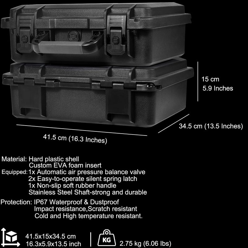 Lekufee Waterproof Hard Carrying Case Compatible with DJI Mavic 3 Cine Combo or DJI Mavic 3 Drone Combo and DJI RC Pro and More DJI Mavic 3 Drone Accessories [NOT Included Mavic 3 Drone] - Image 4