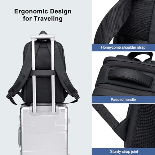 GOLDEN WOLF Office Travel Backpack for Men 30L Expandable Laptop Backpack for 15.6" Laptop Clothes Water-resistant Multi-Purpose Backpack for Weekend Trips Office College - Image 3