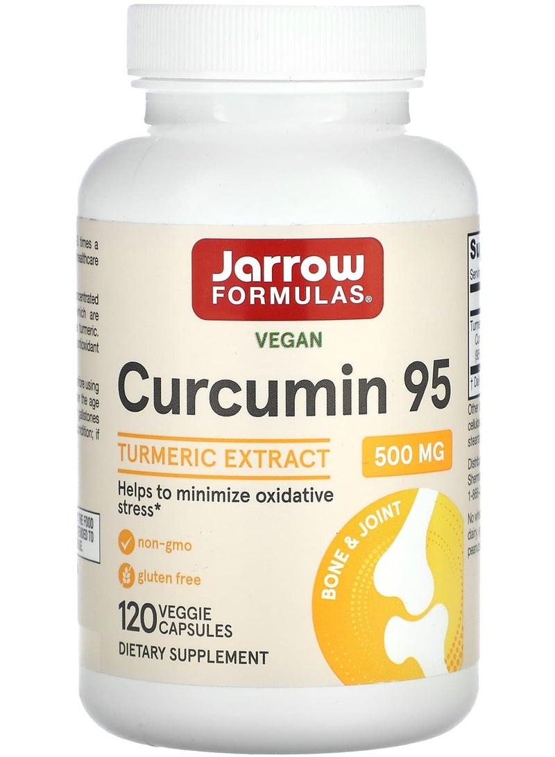 jarrow formulas Curcumin 95, Turmeric Extract, 500 mg, 120 Veggie Capsules